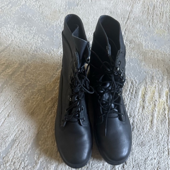 Belleville F360ST Steel Toe Combat black leather Boots vibrant sole lace up 9 - Picture 10 of 11